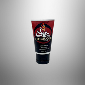 CockOil Water Based Premium Lubricant - 2 FL OZ in a squeeze tube.