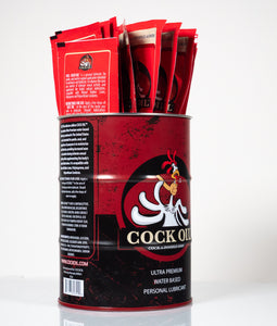 Collector’s Edition Cock Oil Branded Drum – With 25 Foil Packets