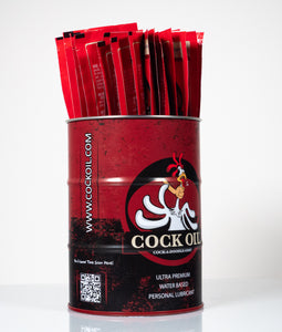 Collector’s Edition Cock Oil Branded Drum – With 25 Foil Packets