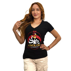 CockOil Brand Women's V-Neck T-Shirt