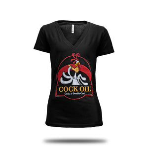 CockOil Brand Women's V-Neck T-Shirt